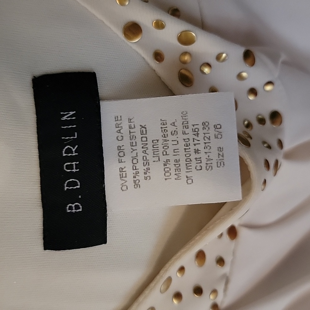 Gorgeous cream and gold dress. Size 5 PRICE DROP! - Picture 6 of 6